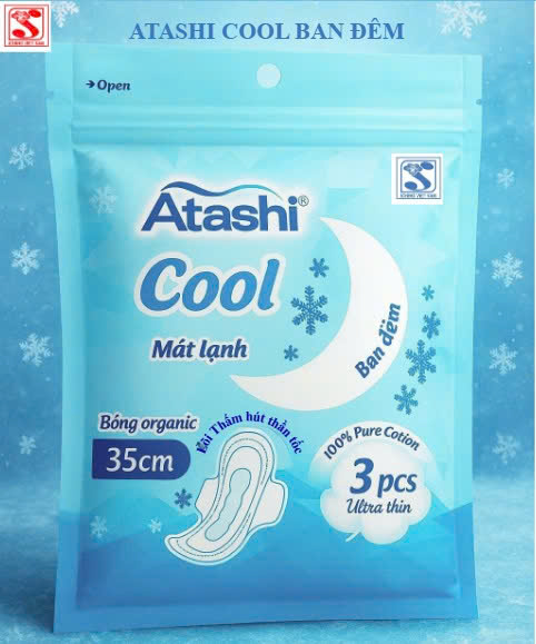 Băng vệ sinh Atashi Cool - Mát lạnh Ban đêm